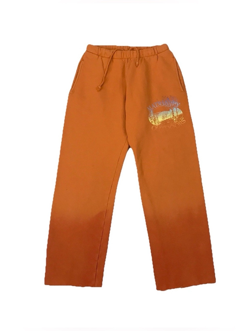 Madhappy Outdoors Sweatpants Womens Small S Ombre Orange Sweats Joggers Capri